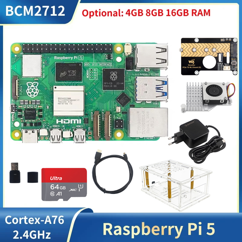 Raspberry Pi 5 4GB 8GB 16GB RA - đánh giá và giá Raspberry Pi 5 8Gb Kit