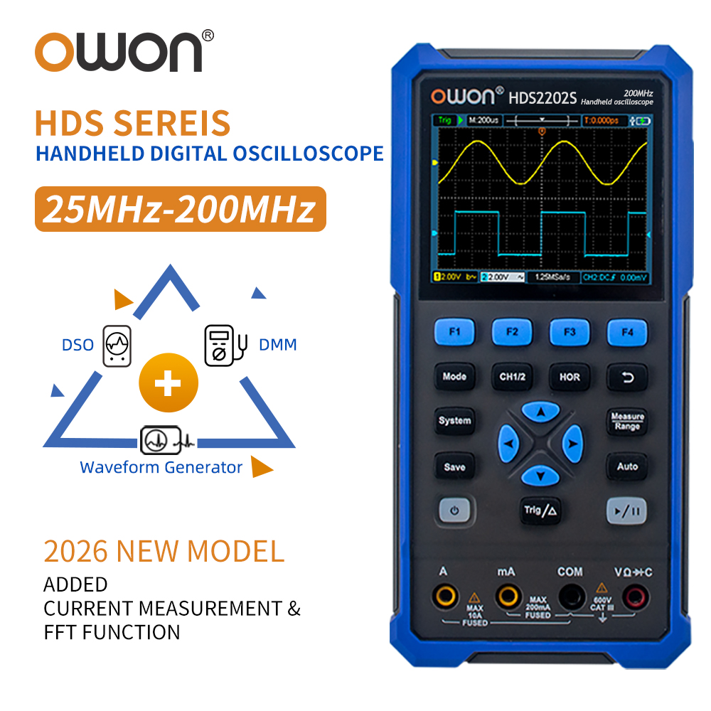 OWON HDS200 Series Handheld Di - đánh giá và giá Digital Storage Oscilloscope 100Mhz
